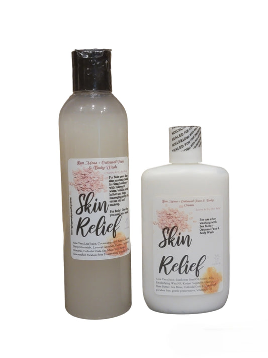 Sea Moss + Oats Face & Body Wash & Cream Set