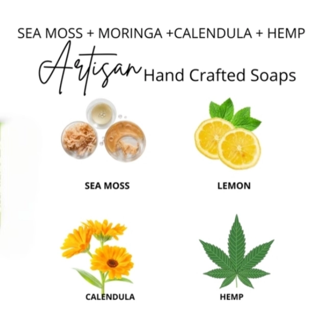 Sea Moss + Moringa + Calendula Artisan Soaps