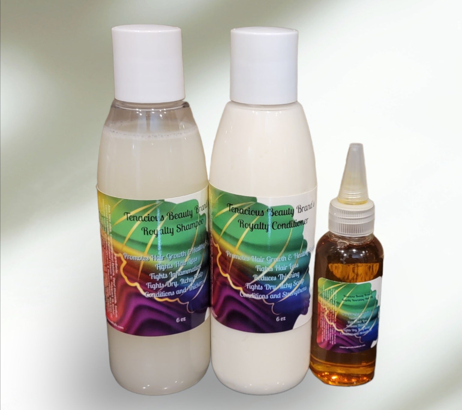 Tenacious Beauty Brand's Royal Shampoo & Conditioner Set w/Nourishing Hair Growth Oil