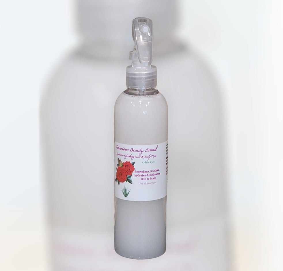 Rosewater Refreshing Hair & Scalp Mist w/ Aloe Vera