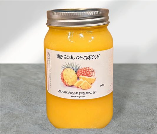 Organic Pineapple Sea Moss Gel 16oz Jar