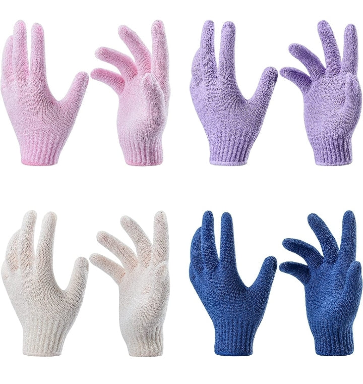 Premium Exfoliating Gloves for Bath,  Shower & Body Scrubs (Random Color)