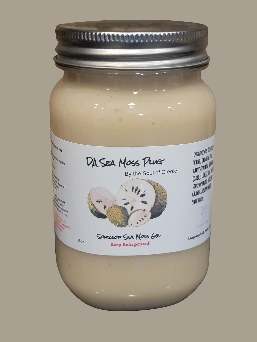 Organic Soursop Sea Moss 16 oz Jar
