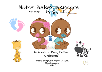 Notre' Bebe Skincare by Signature K - Moisturizing Baby Butter (Chamomile)