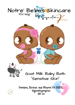 Notre' Bebe Skincare by Signature K - Goat Milk Baby Bath (Sensitive Skin)