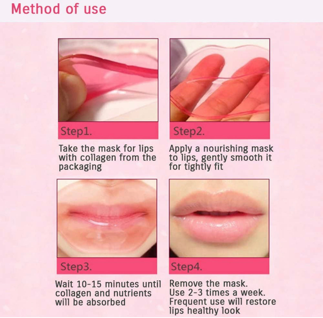 Crystal Gel (Multiple Use) Lip Plumping Moisturing Masks
