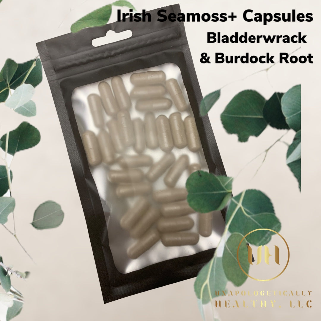 Sea Moss Powder With Bladderwrack & Burdock Root Capsules